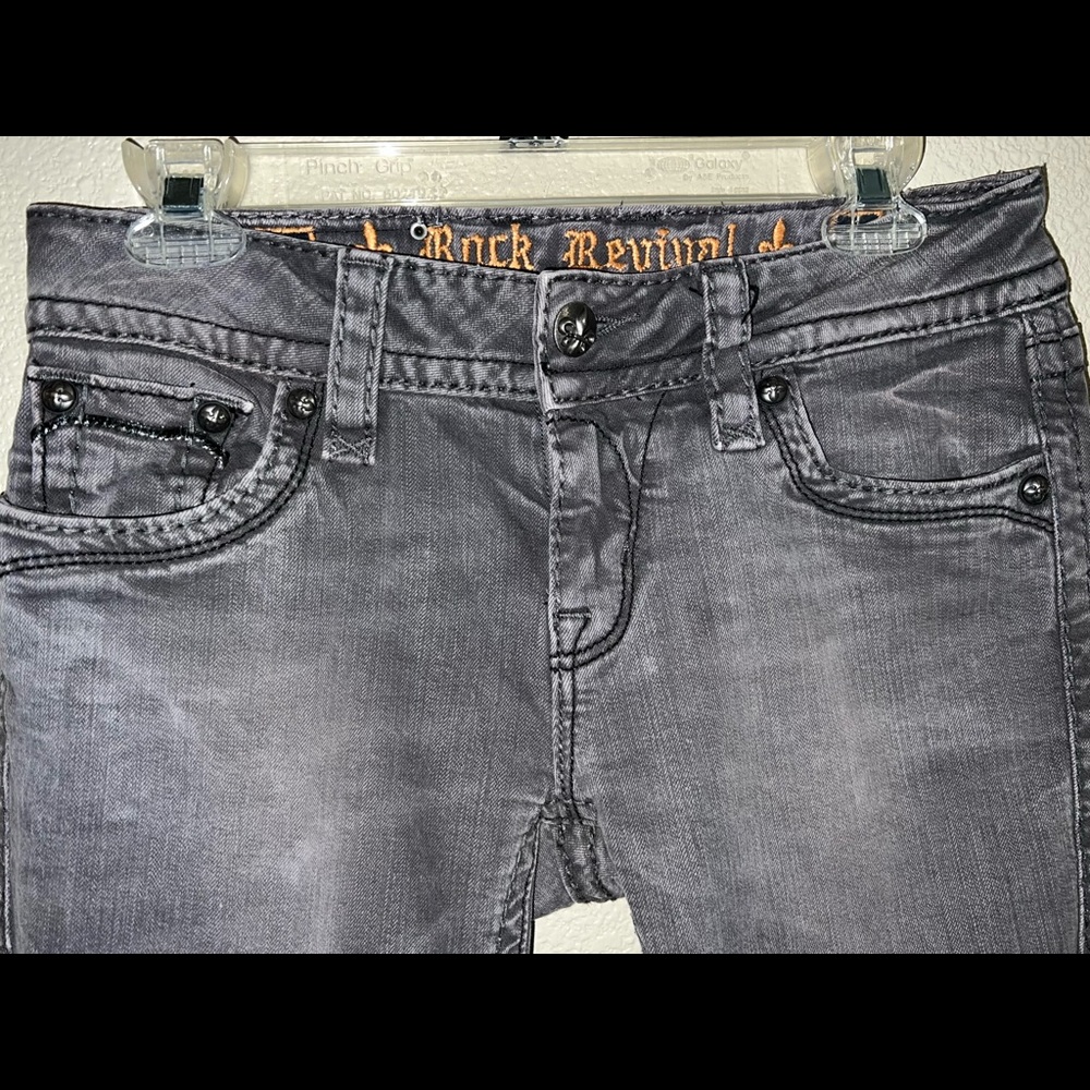 Rock Revival, Size 28, Style Celine Skinny, Color Charcoal/Dark Gray